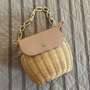 TOMMY BAHAMA | Wicker Bucket Crossbody Bag